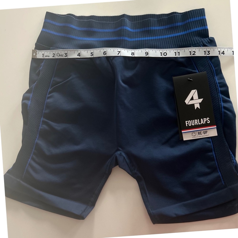 FOURLAPS RE UP Navy Blue Athletic Shorts Women's XL Recycled Material